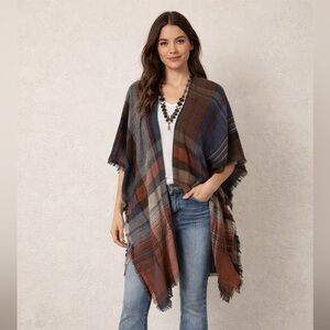 Do Everything in Love Colorful Plaid Wrap